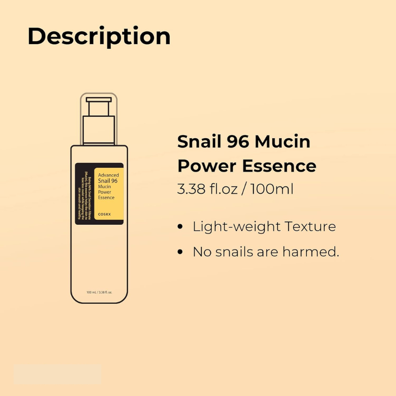 Korean Advanced Snail 96 Mucin Power Essence | Buy 1 Get 1 Free