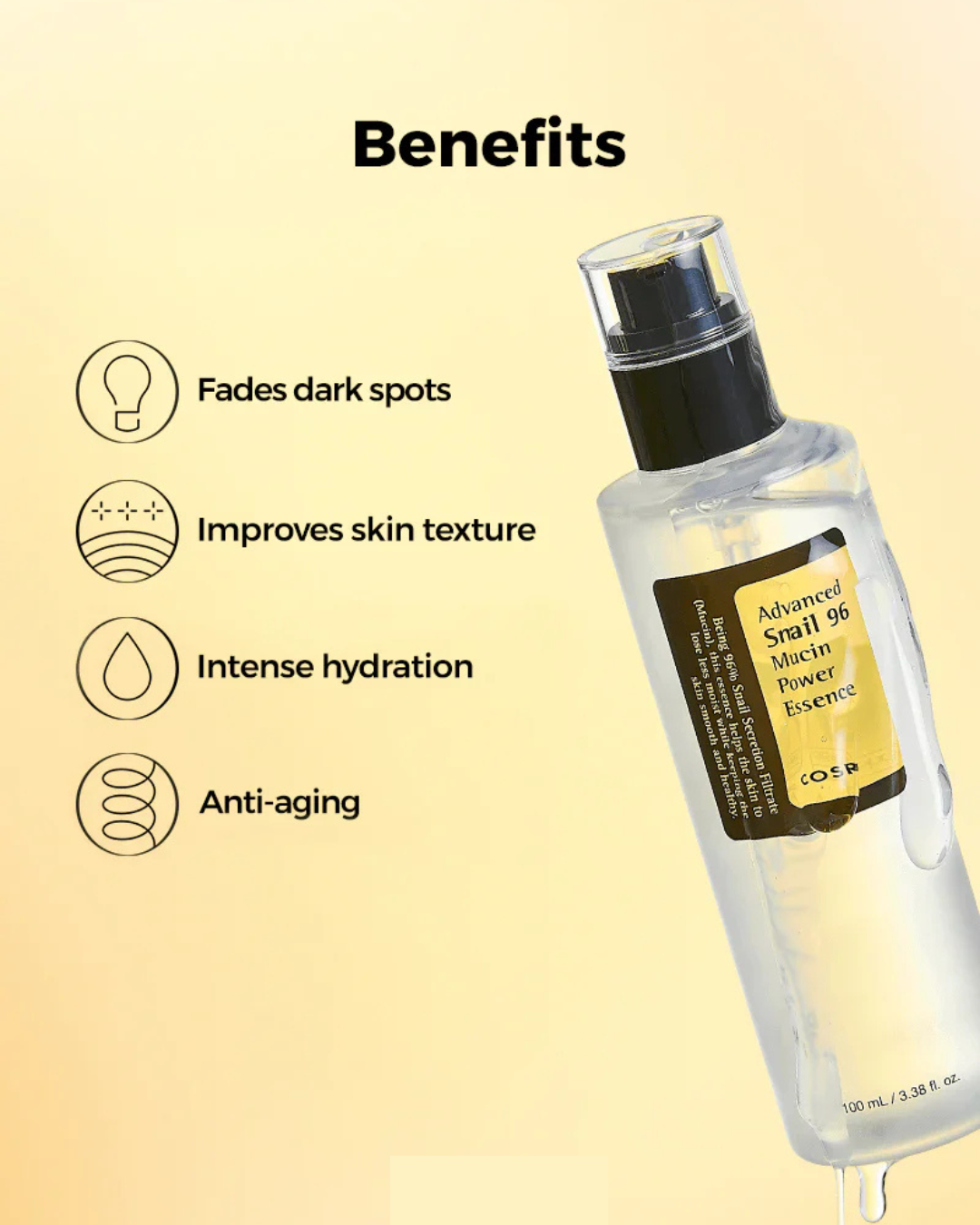 Korean Advanced Snail 96 Mucin Power Essence | Buy 1 Get 1 Free