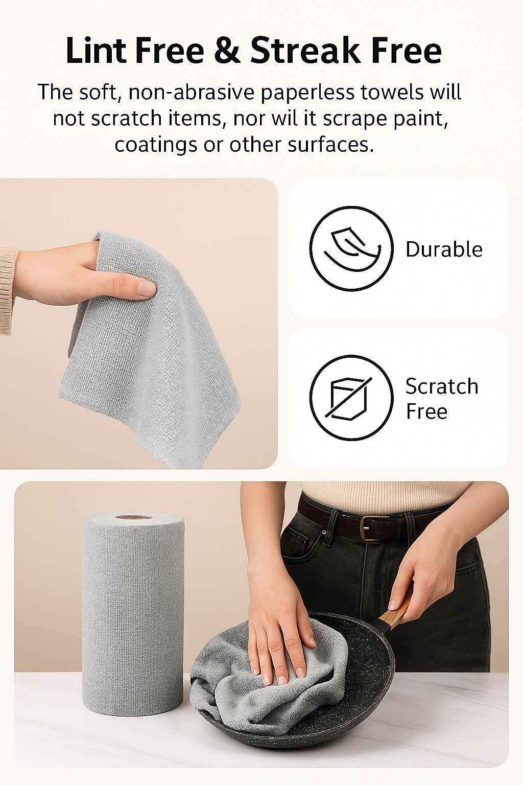 Microfiber Cleaning Cloth Roll