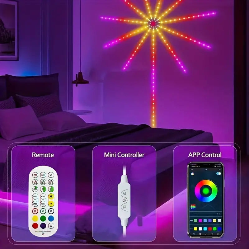 🌈🎶 Music Sync Firework Lights | Light Up Your World with Color & Beats!🌟✨