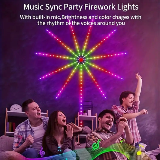 🌈🎶 Music Sync Firework Lights | Light Up Your World with Color & Beats!🌟✨