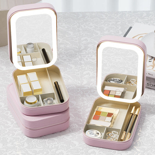 LumiBox™ – All in One Cosmetic Organizer with LED Mirror