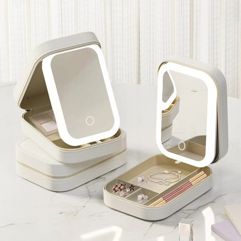 LumiBox™ – All in One Cosmetic Organizer with LED Mirror