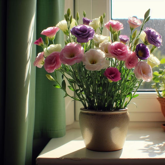 🌸 Premium Lisianthus (Thornless Rose) Imported Flower Seeds 🌿🌸 - Mixed Colours (Pack of 1)