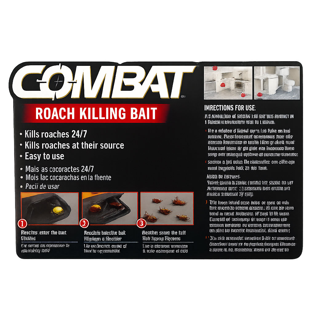 100% Plant Based Japan Combat Roach Killing Bait station (Pack of 12 Pcs)