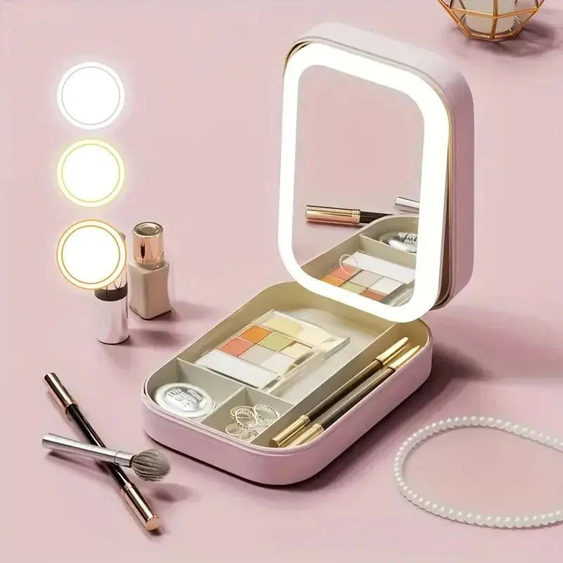 LumiBox™ – All in One Cosmetic Organizer with LED Mirror