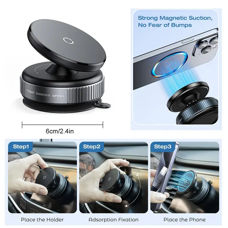 Magnetic Grip 360° – Vacuum Suction Mount Phone Holder